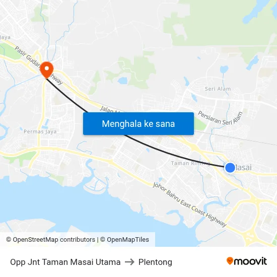 Opp Jnt Taman Masai Utama to Plentong map