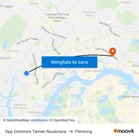 Opp Domino's Taman Nusantara to Plentong map