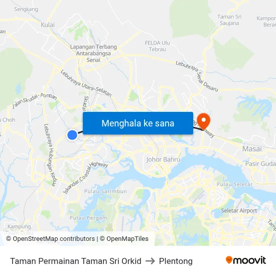 Taman Permainan Taman Sri Orkid to Plentong map