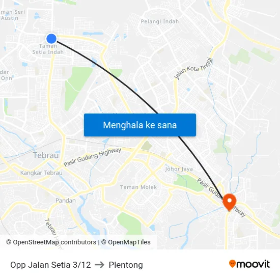 Opp Jalan Setia 3/12 to Plentong map