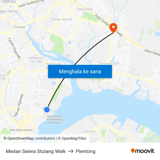 Medan Selera Stulang Walk to Plentong map