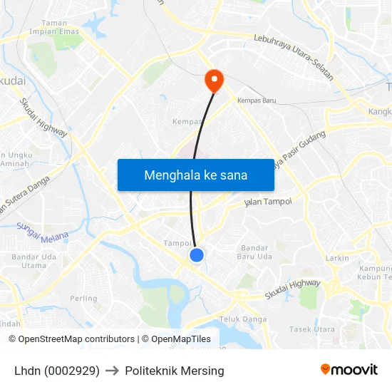 Lhdn (0002929) to Politeknik Mersing map