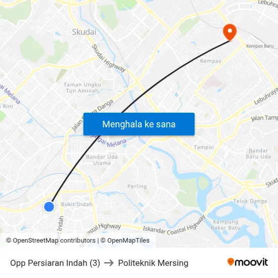Opp Persiaran Indah (3) to Politeknik Mersing map