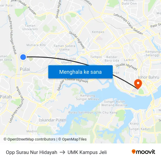 Opp Surau Nur Hidayah to UMK Kampus Jeli map