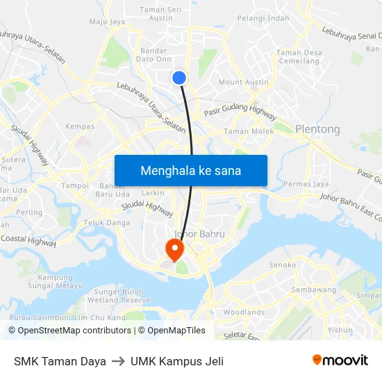 SMK Taman Daya to UMK Kampus Jeli map