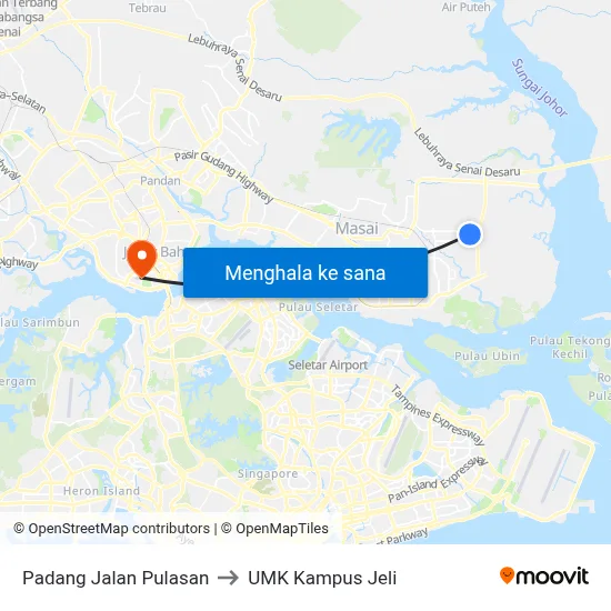 Padang Jalan Pulasan to UMK Kampus Jeli map