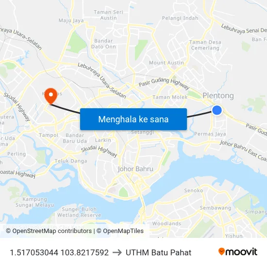 1.517053044	103.8217592 to UTHM Batu Pahat map