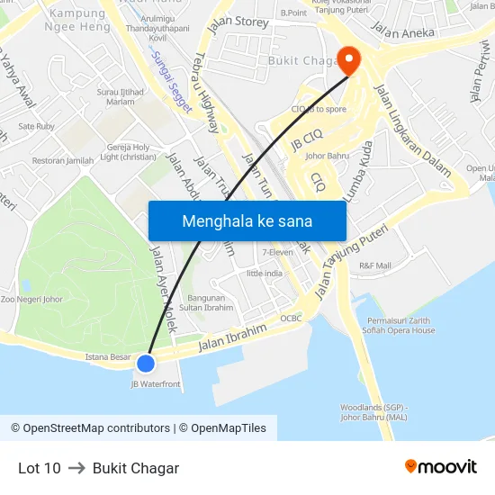 Lot 10 to Bukit Chagar map