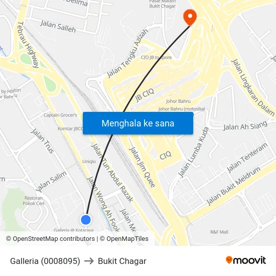 Galleria (0008095) to Bukit Chagar map