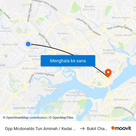Opp Mcdonalds Tun Aminah / Kedai Buah to Bukit Chagar map