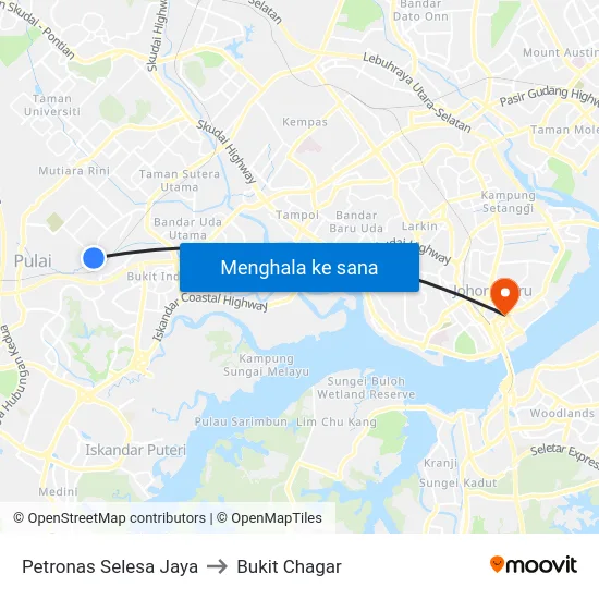 Petronas Selesa Jaya to Bukit Chagar map