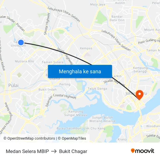 Medan Selera MBIP to Bukit Chagar map