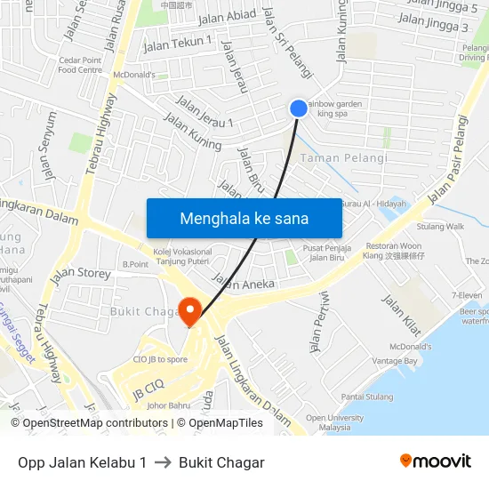 Opp Jalan Kelabu 1 to Bukit Chagar map