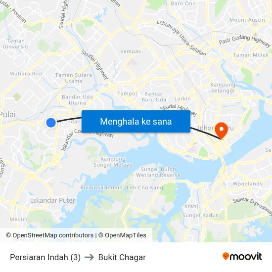 Persiaran Indah (3) to Bukit Chagar map