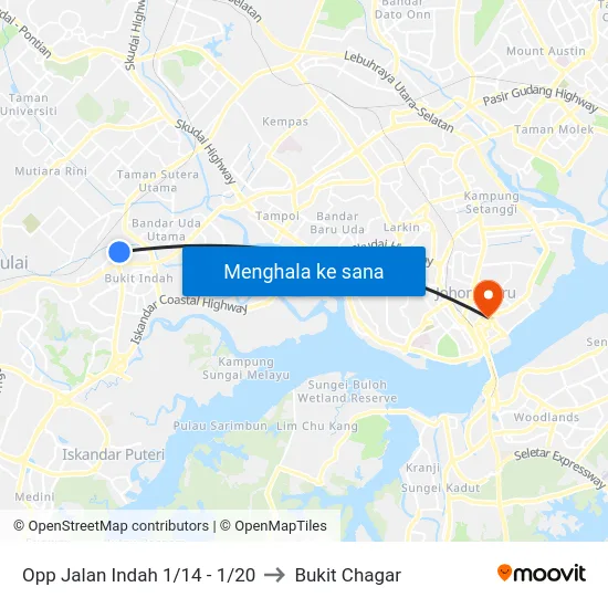 Opp Jalan Indah 1/14 - 1/20 to Bukit Chagar map