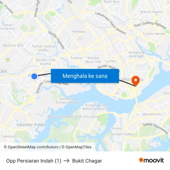 Opp Persiaran Indah (1) to Bukit Chagar map