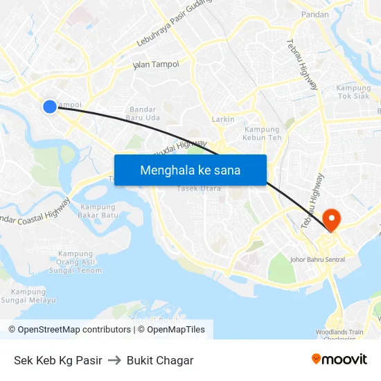 Sek Keb Kg Pasir to Bukit Chagar map