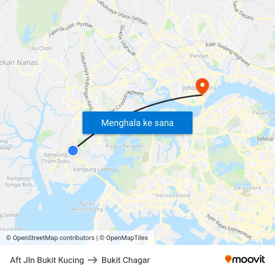 Aft Jln Bukit Kucing to Bukit Chagar map