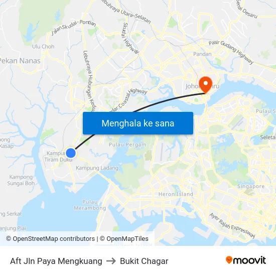 Aft Jln Paya Mengkuang to Bukit Chagar map