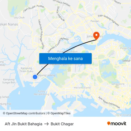 Aft Jln Bukit Bahagia to Bukit Chagar map