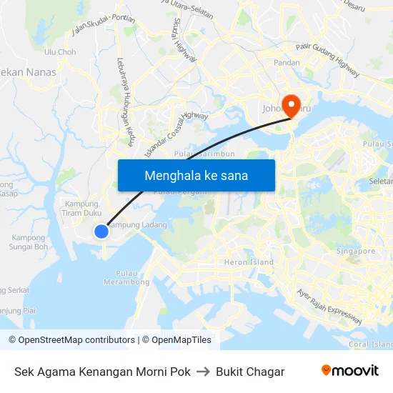 Sek Agama Kenangan Morni Pok to Bukit Chagar map