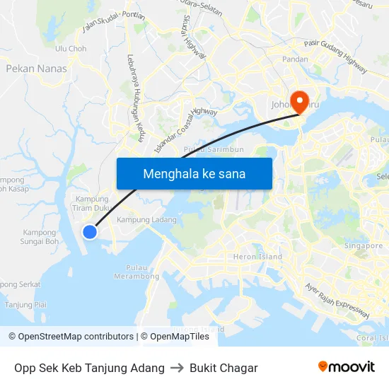 Opp Sek Keb Tanjung Adang to Bukit Chagar map
