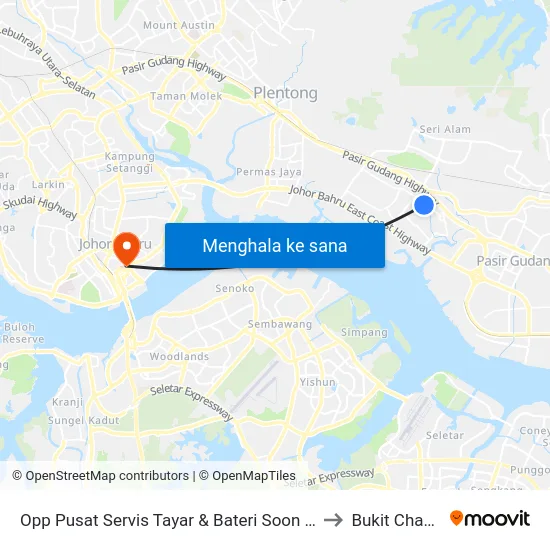 Opp Pusat Servis Tayar & Bateri Soon Yaw to Bukit Chagar map