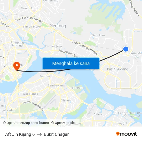 Aft Jln Kijang 6 to Bukit Chagar map