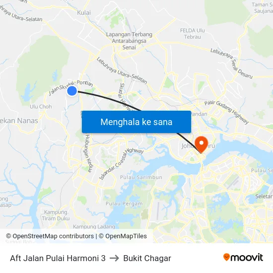 Aft Jalan Pulai Harmoni 3 to Bukit Chagar map