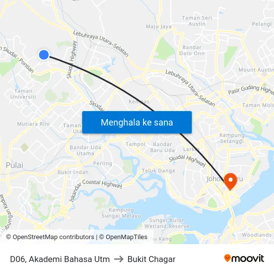 D06, Akademi Bahasa Utm to Bukit Chagar map