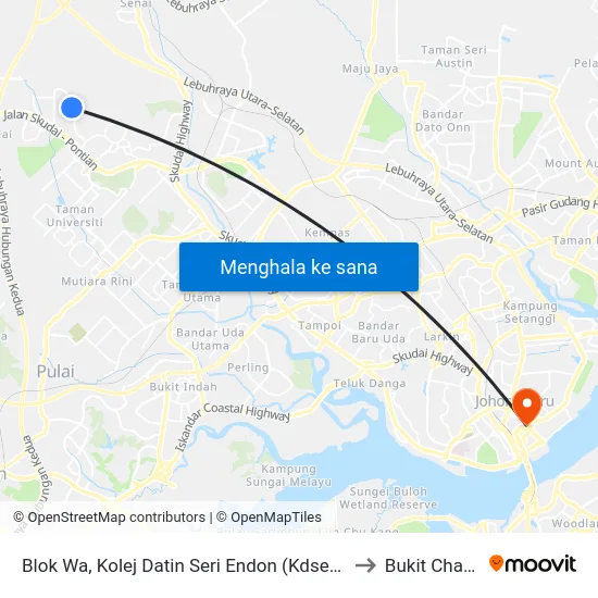 Blok Wa, Kolej Datin Seri Endon (Kdse), Utm to Bukit Chagar map