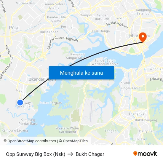 Opp Sunway Big Box (Nsk) to Bukit Chagar map