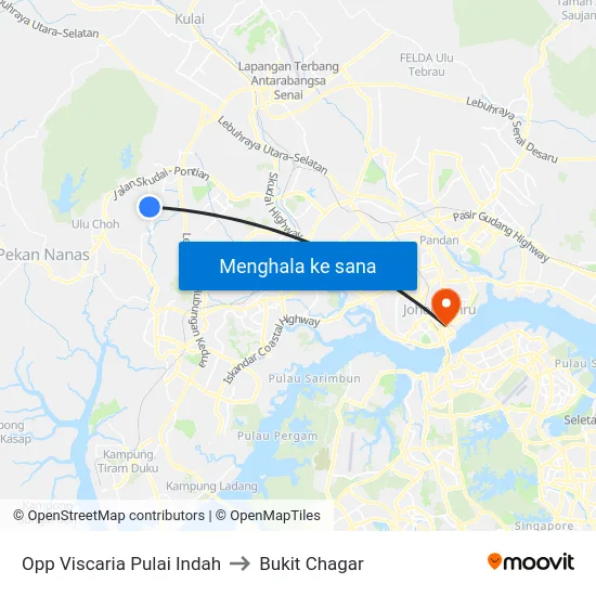 Opp Viscaria Pulai Indah to Bukit Chagar map