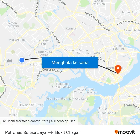 Petronas Selesa Jaya to Bukit Chagar map