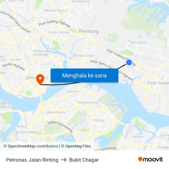 Petronas Jalan Rinting to Bukit Chagar map