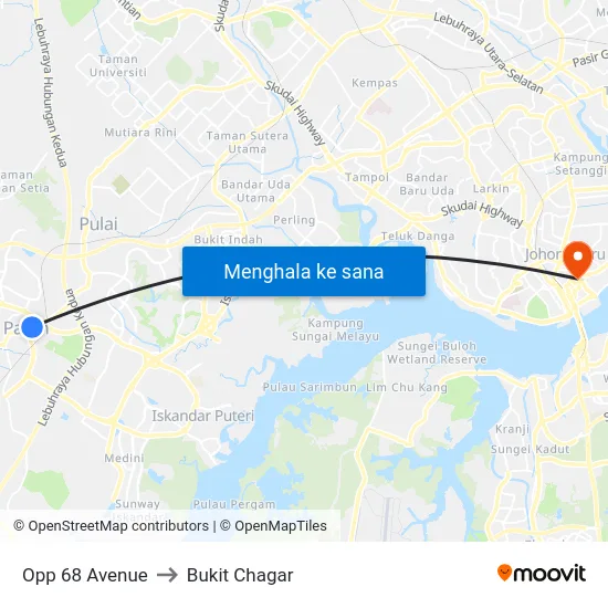 Opp 68 Avenue to Bukit Chagar map