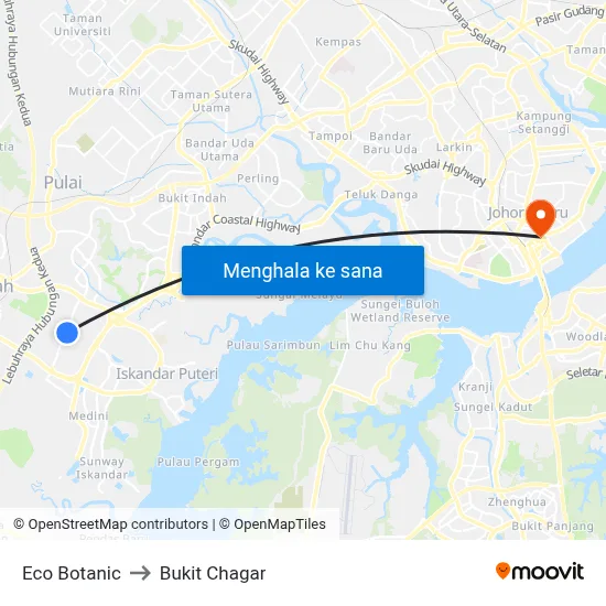 Opposite Eco Botanic to Bukit Chagar map