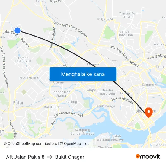 Aft Jalan Pakis 8 to Bukit Chagar map