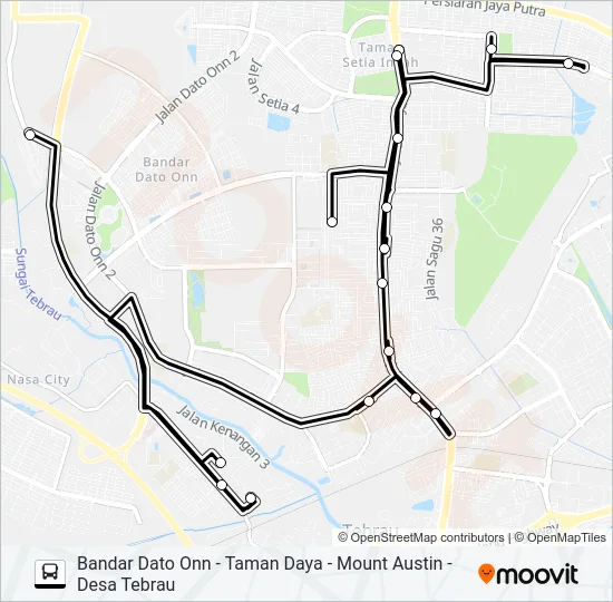 KUMPOOL (BOOK IN APP) Bus Line Map