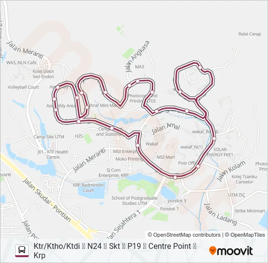 G1/G2/G3 Bus Line Map