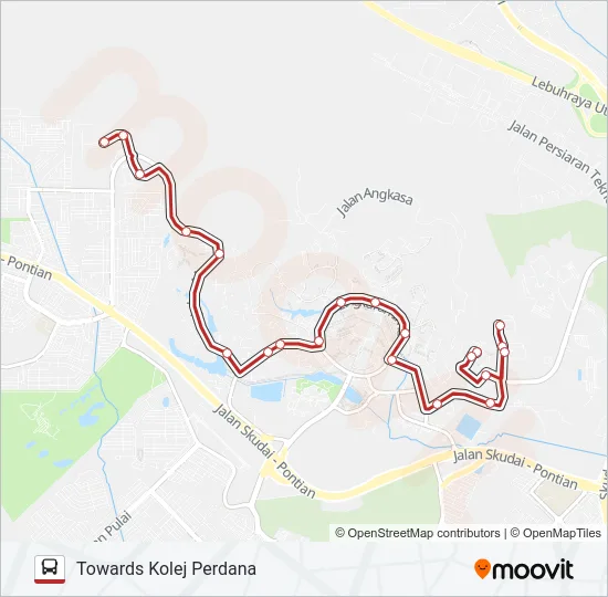 A (WEEKENDS) Bus Line Map
