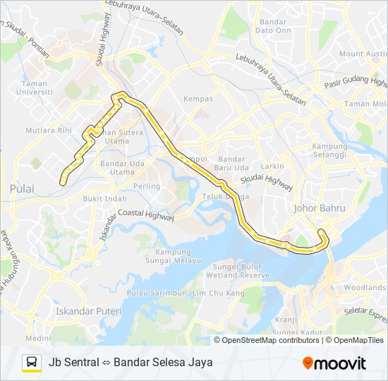 t32 Route: Schedules, Stops & Maps - 1b Bandar Selesa Jaya - Jb Sentral ...