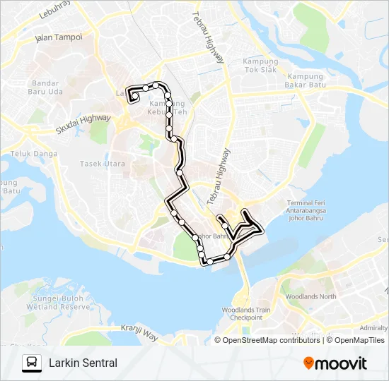 T13 Bus Line Map