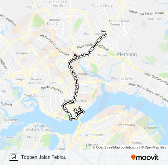 T14 Bus Line Map