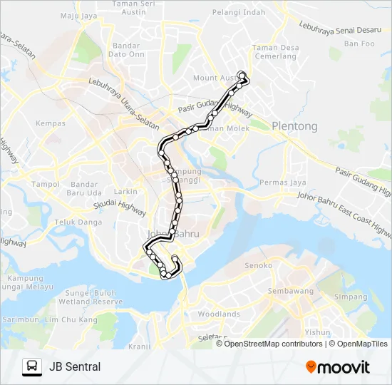 T14 Bus Line Map