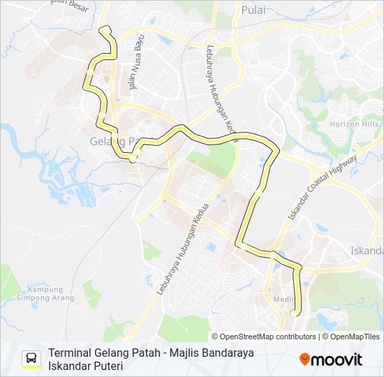 P213 Bus Line Map