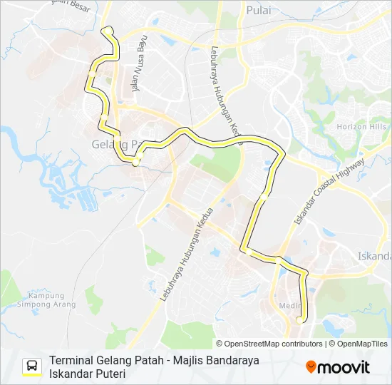 P213 Bus Line Map
