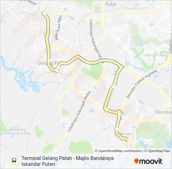 P213 Bus Line Map