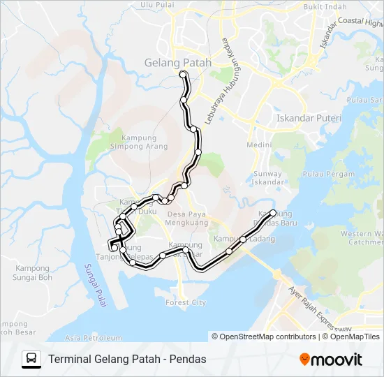 T42 Bus Line Map