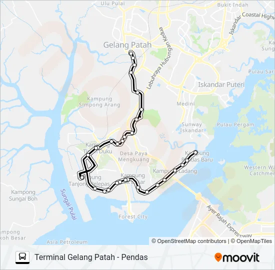 T42 Bus Line Map